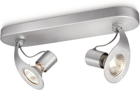 Philips myLiving Spotlight-2 spots-aluminium NIEUW in doos, Inclusief lichtbron, Nieuw, Ophalen of Verzenden, LED