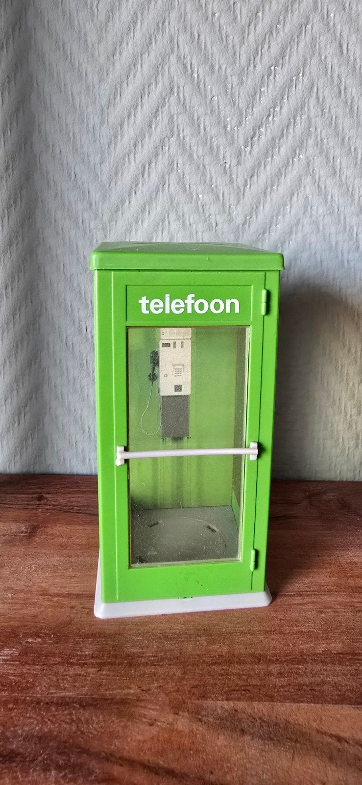 Vintage PTT Telefooncel Spaarpot - Groen, Ophalen of Verzenden