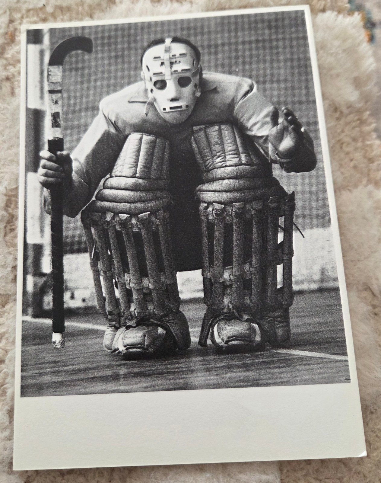 Vintage Ansichtkaart Hockey Keeper - Stuart Petcher 1981, Verzenden, 1980 tot heden, Ongelopen, Sport en Spel