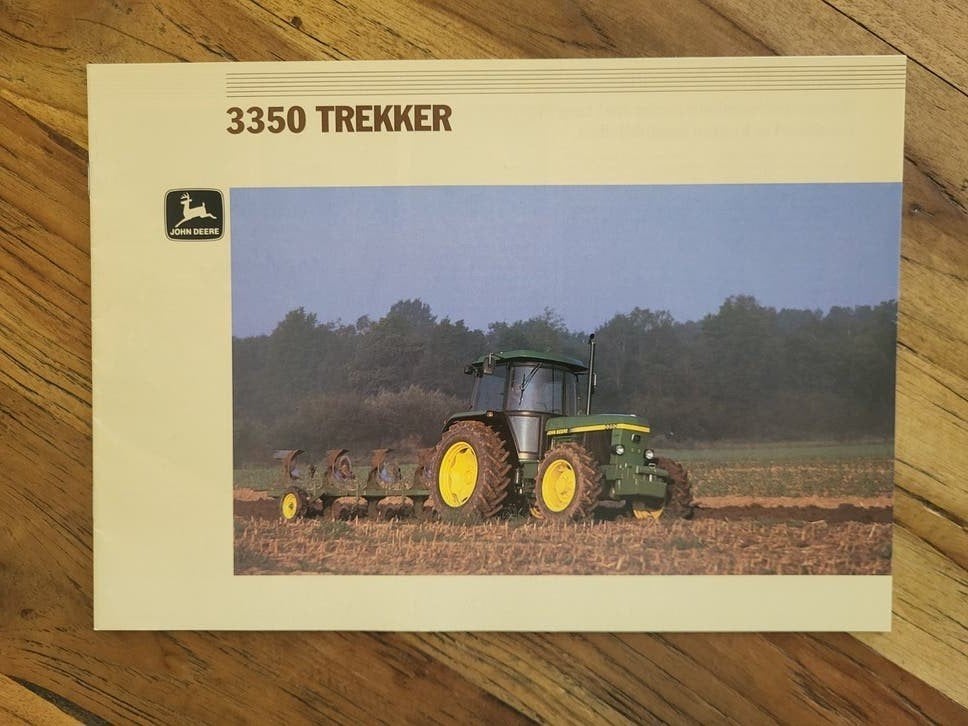 tractor folder John Deere 3350 trekker, Boeken, Ophalen of Verzenden