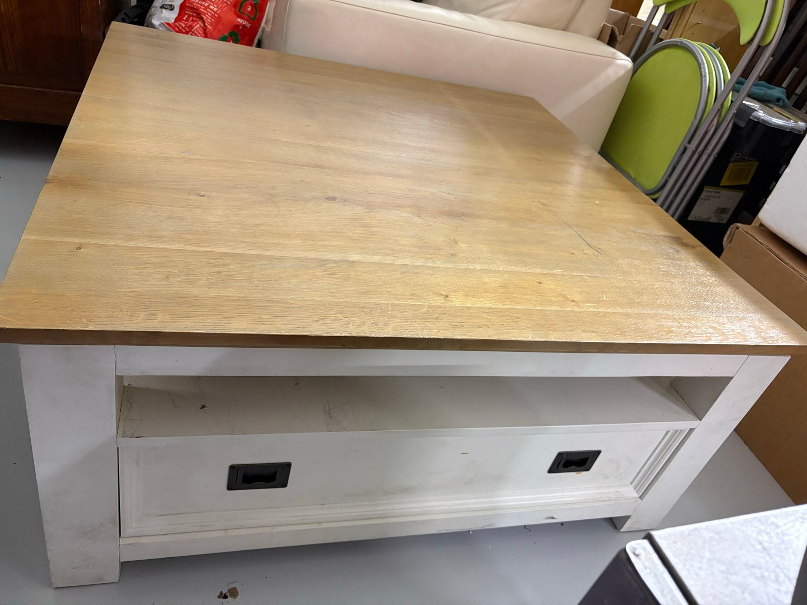 Vierkante richmond salontafel 100x100x45 cm, Huis en Inrichting, Ophalen, Gebruikt, 100 tot 150 cm, Vierkant