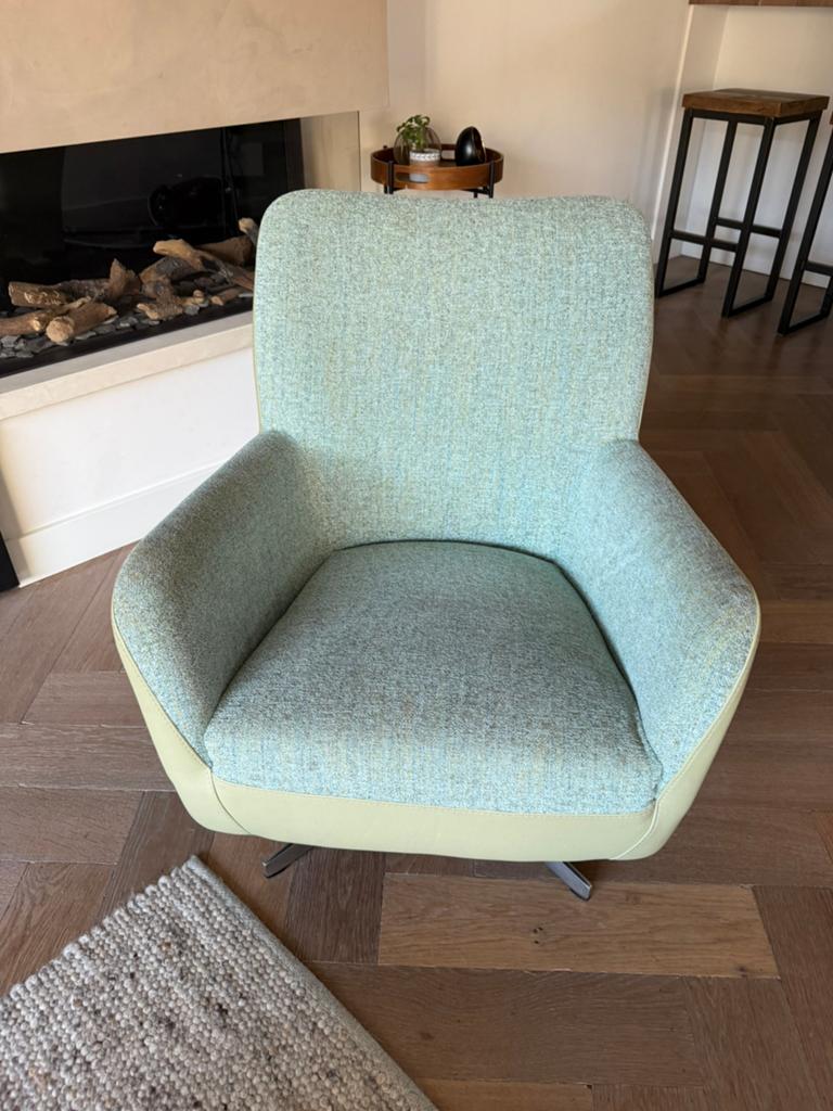 Fauteuil, Huis en Inrichting, Fauteuils, Ophalen, 75 tot 100 cm, Zo goed als nieuw, Stof