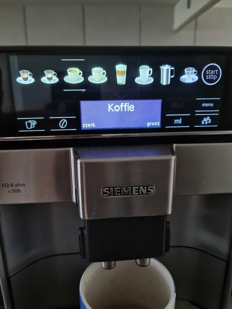 Koffiemachine Siemens, Witgoed en Apparatuur, Koffiezetapparaten, Afneembaar waterreservoir, Koffiemachine, Zo goed als nieuw