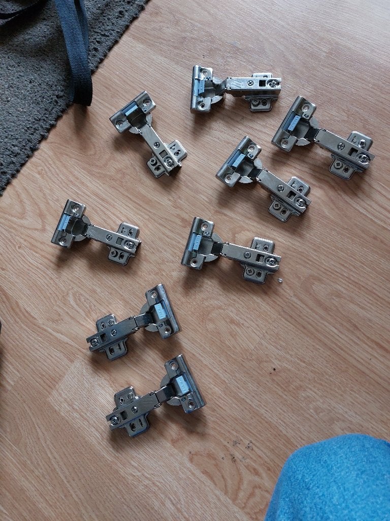 ca 15 scharnieren voor keuken kastje, Ophalen of Verzenden, Zo goed als nieuw, Zilver, Metaal