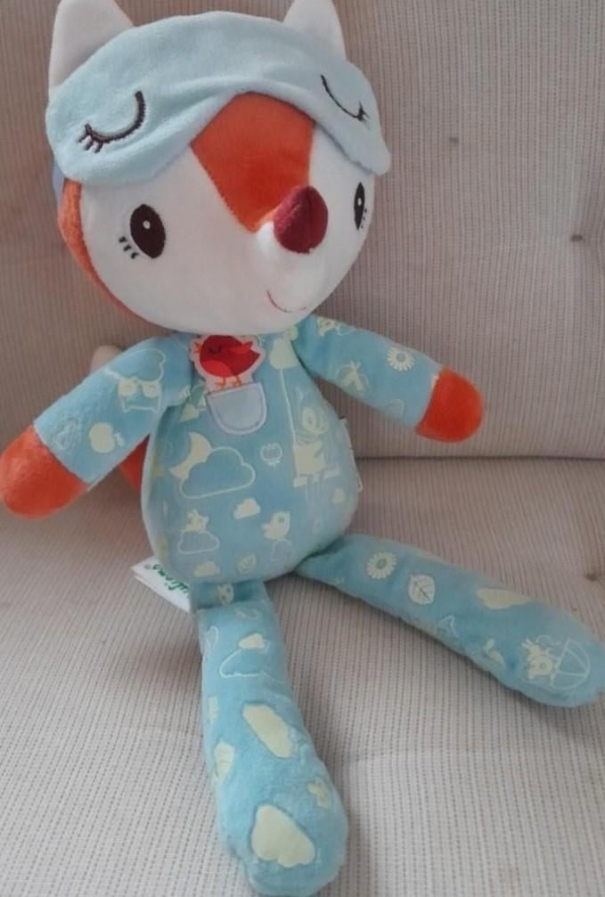 Lilliputiens Alice vos knuffel met slaapmasker ZGAN, Oranje, Ophalen of Verzenden, Zo goed als nieuw, Middelgroot (20 tot 80 cm)