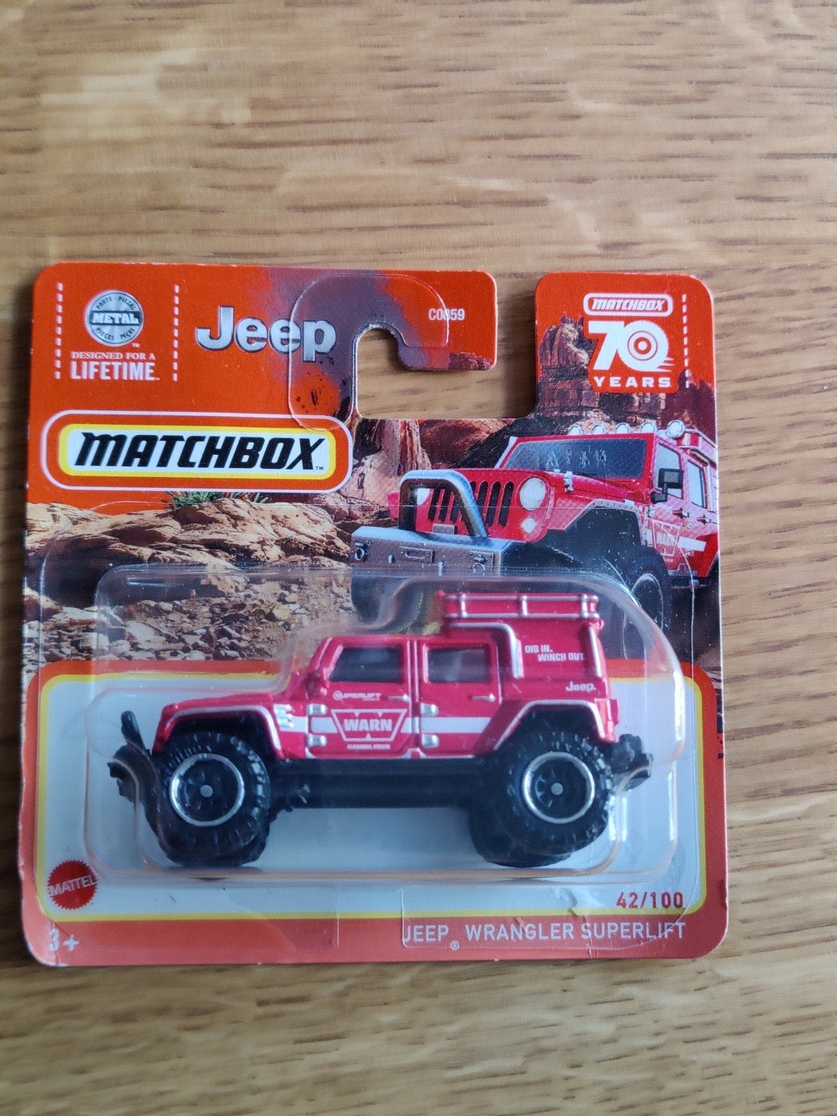 Matchbox JEEP Wrangler Superlift ROOD, Ophalen of Verzenden, Auto