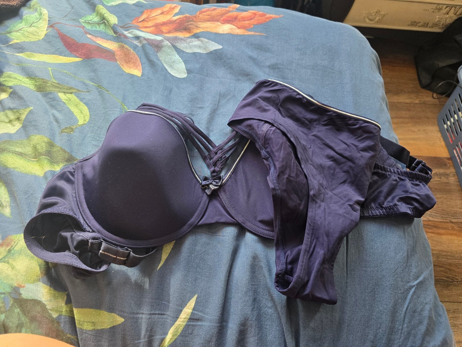 Marlies Dekkers BH en String Set - Donkerblauw, Marlies Dekkers, Ophalen of Verzenden, Blauw, Setje