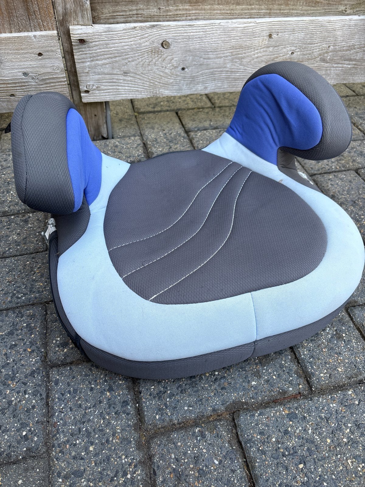 Kinderzitje/Verhoger - Grijs/Blauw, 15 t/m 36 kg, Zijbescherming, Ophalen, Overige merken