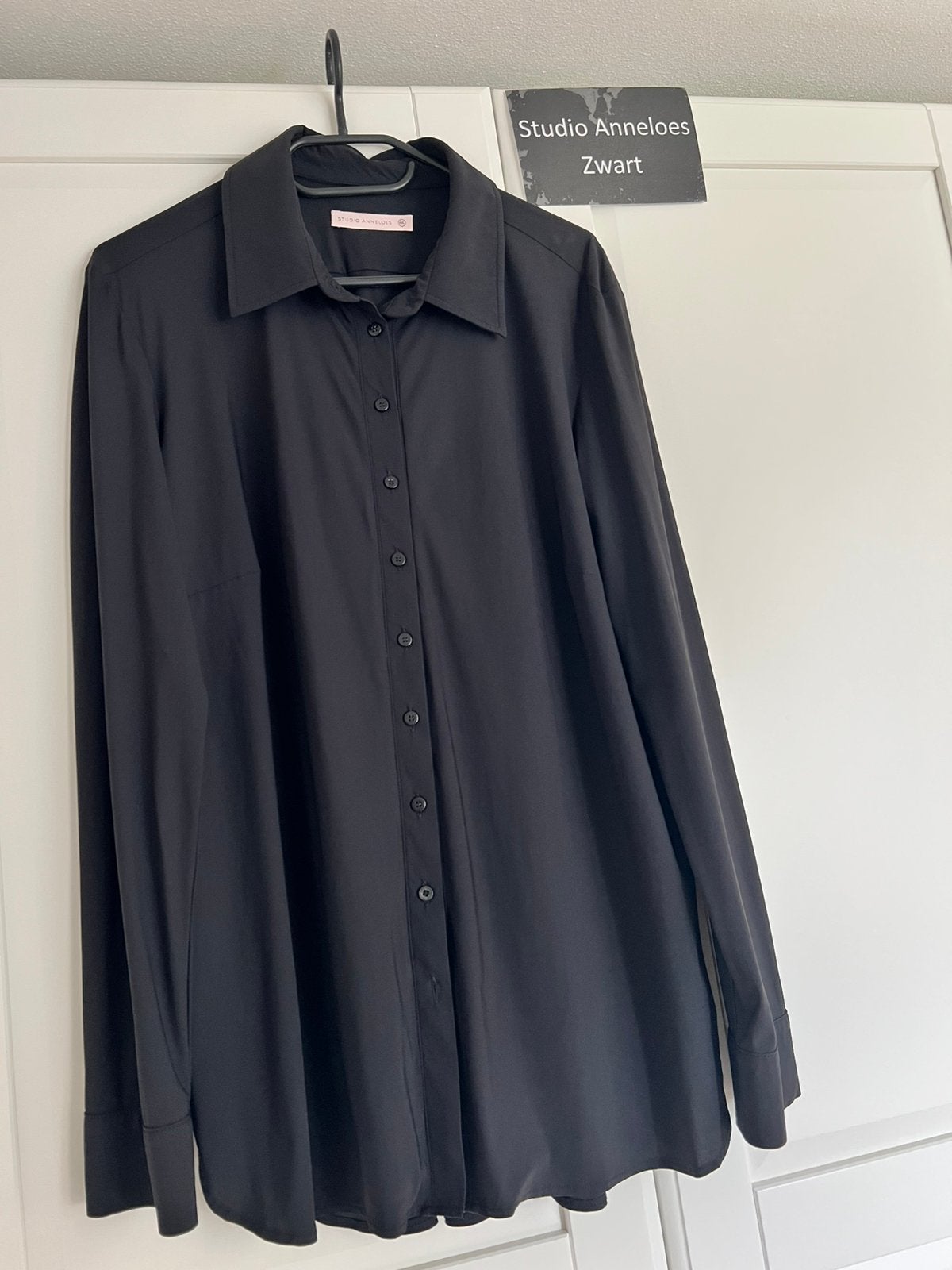 Studio anneloes poppy blouse xxl zwart travelstof, Kleding | Dames, Zwart, Maat 46/48 (XL) of groter, Ophalen of Verzenden, Zo goed als nieuw