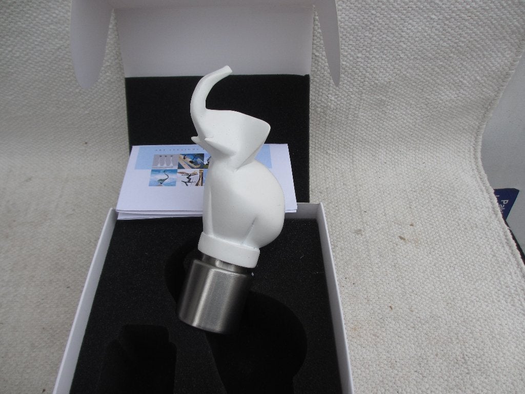 Artihoven "Happy Trunk" flessenstop [vacuvin dop] NIEUW !!!, Huis en Inrichting, Overige typen, Nieuw, Ophalen of Verzenden, Wit