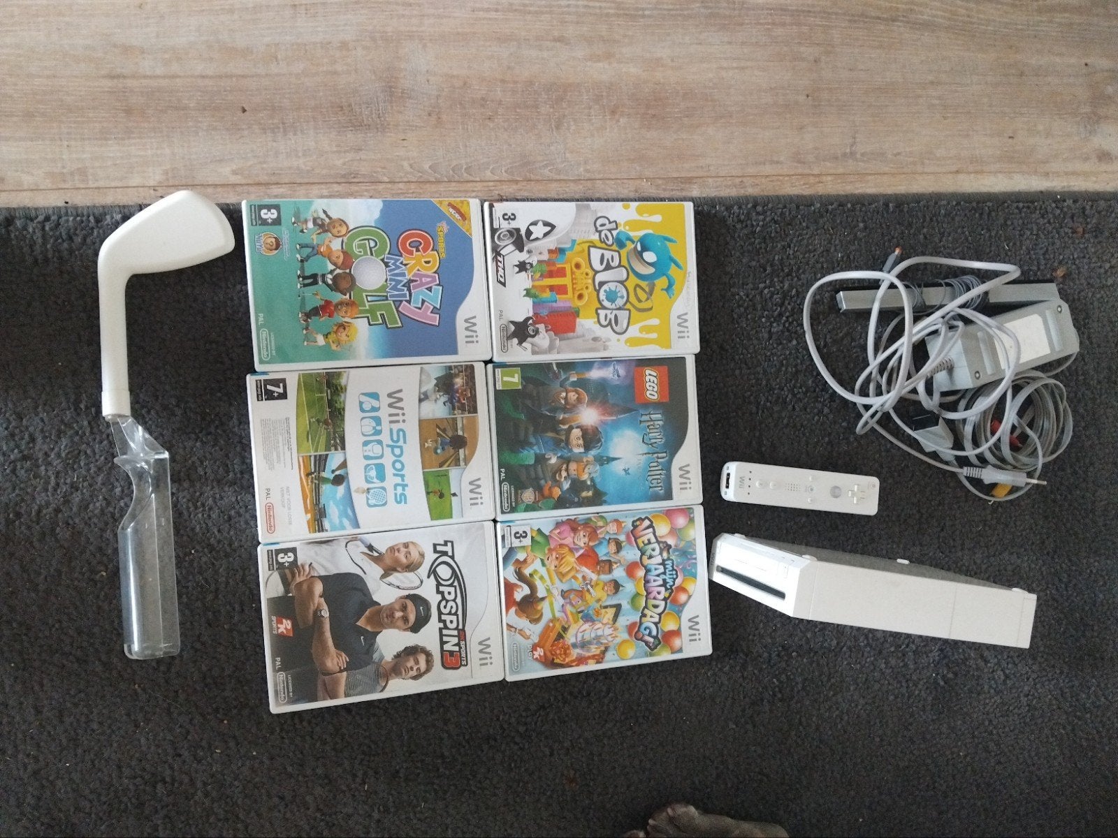 complete Nintendo wii met spellen, Ophalen, Zo goed als nieuw, Met 1 controller, Met games