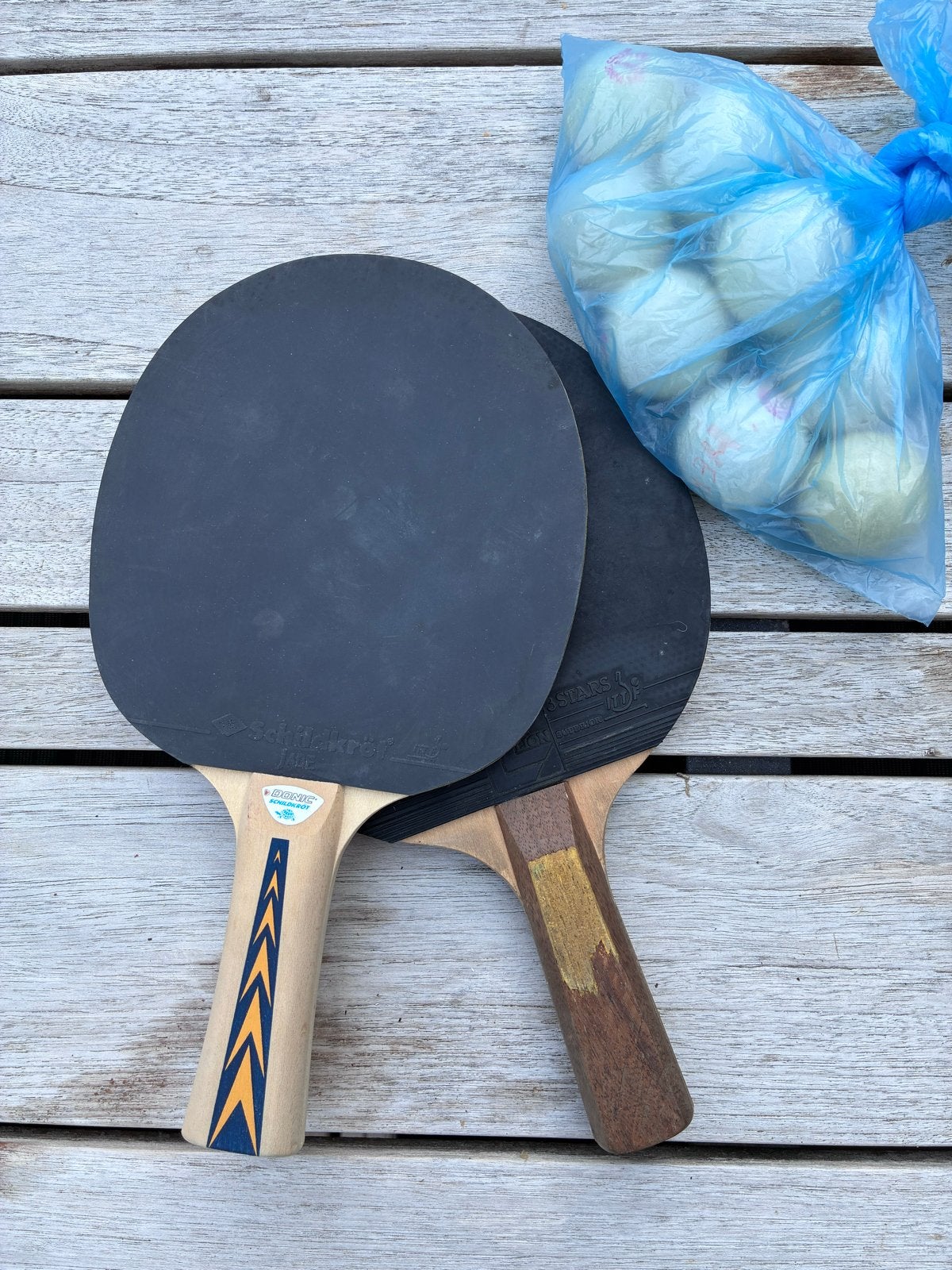 Tafeltennisbatjes met balletjes, Ophalen, Gebruikt, Net, Batje(s) of Balletje(s)