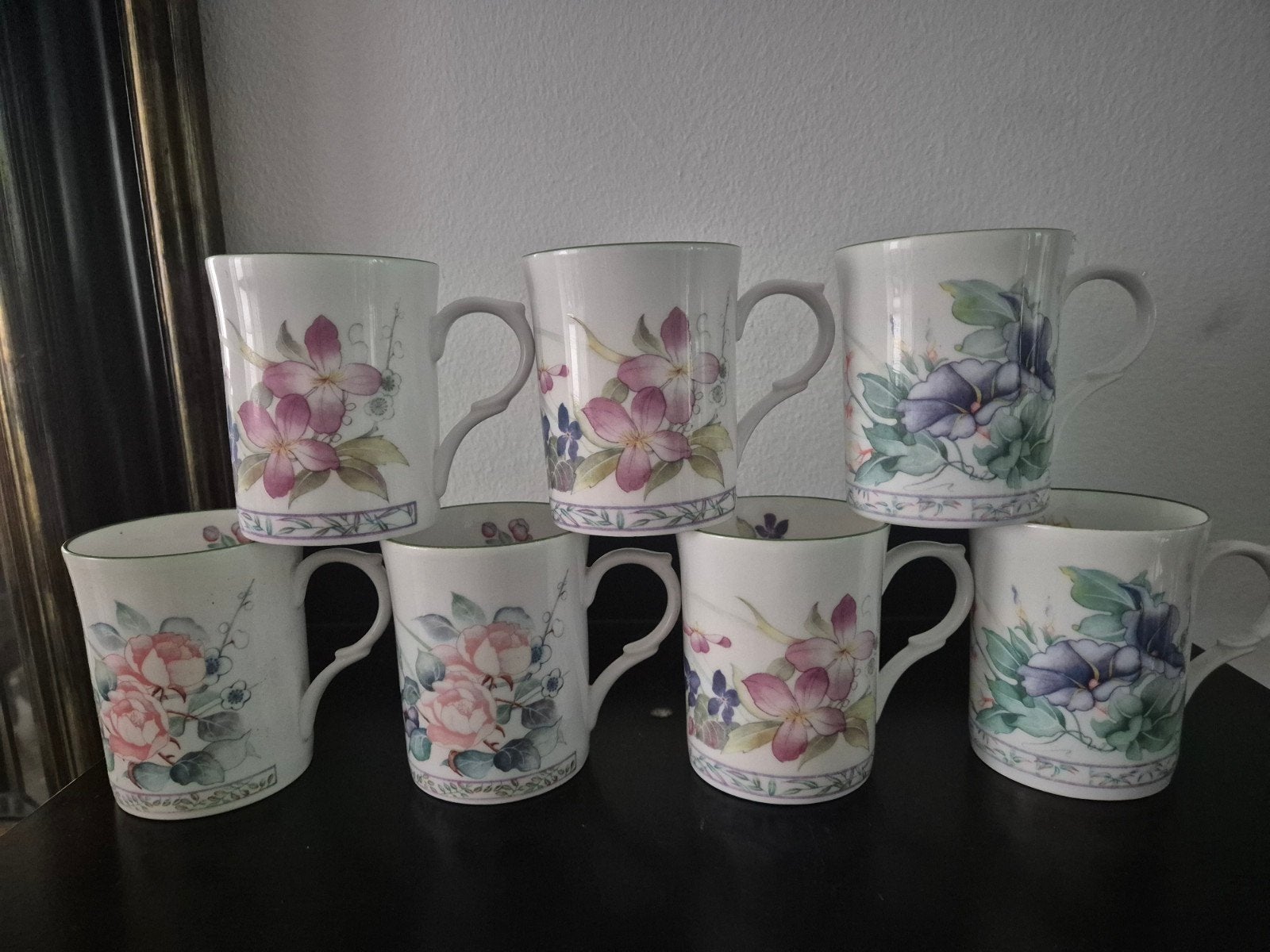 Kingsbury porseleinen mokken, Ophalen of Verzenden, Zo goed als nieuw, Porselein, Kop en/of schotel