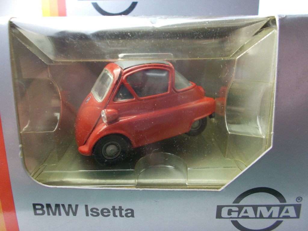 Vintage GAMA MINI 1150 (W-GERMANY) BMW ISETTA + DOOSJE!, Ophalen of Verzenden, Zo goed als nieuw, Auto, Gama