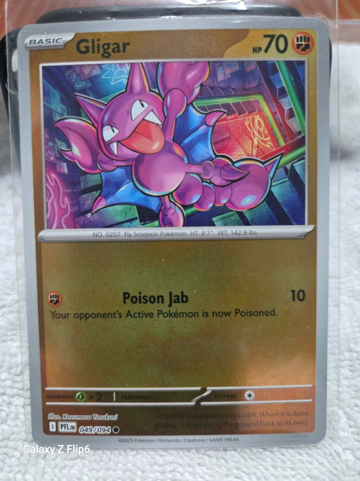 Pokémon Kaart Gligar 049/094 - Basic HP 70, Ophalen of Verzenden, Zo goed als nieuw, Losse kaart