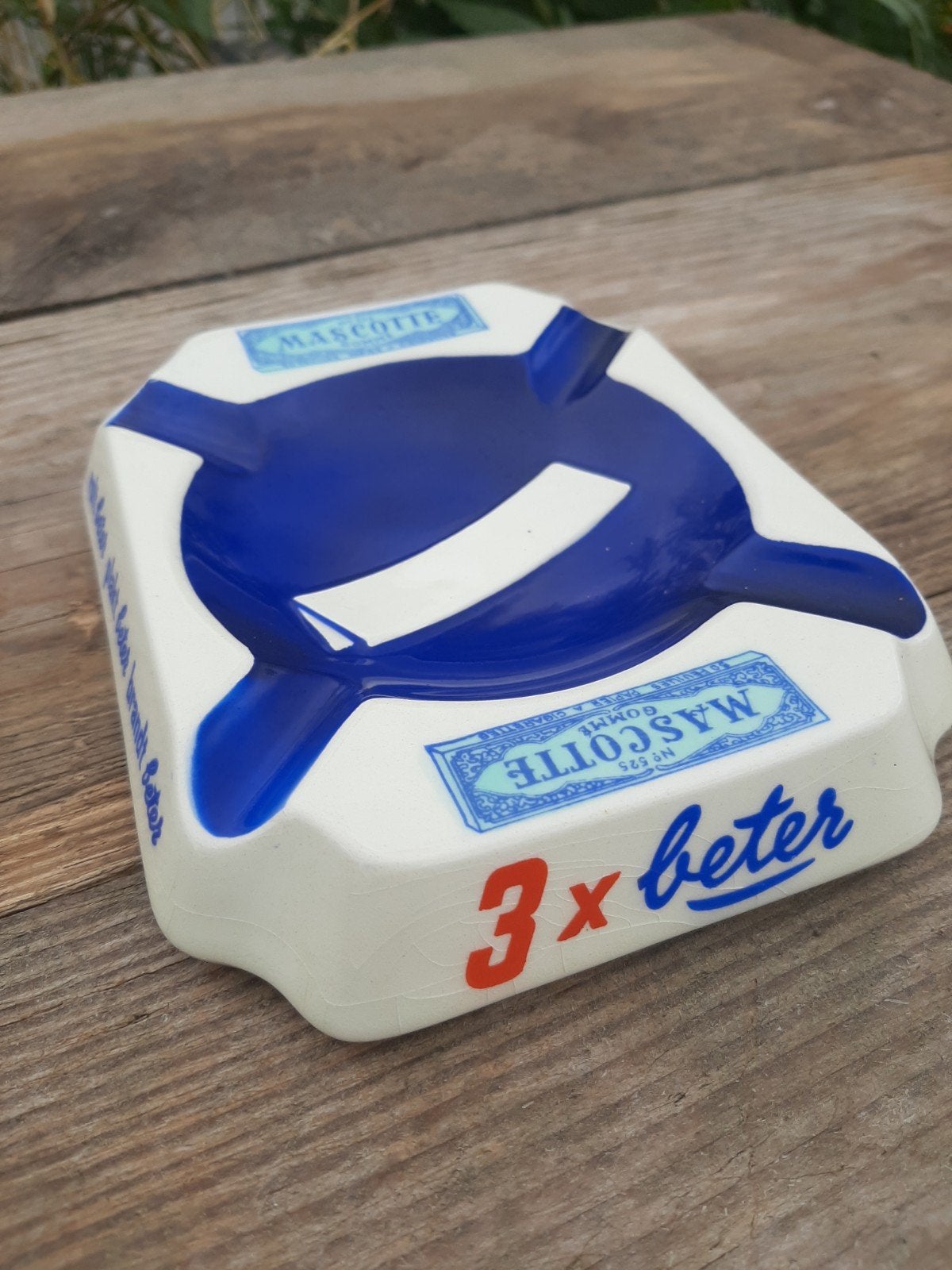 Mascotte Vloei - Asbak - (Jaren 50 / Tabak / Rizla), Ophalen of Verzenden, Gebruikt, Asbak