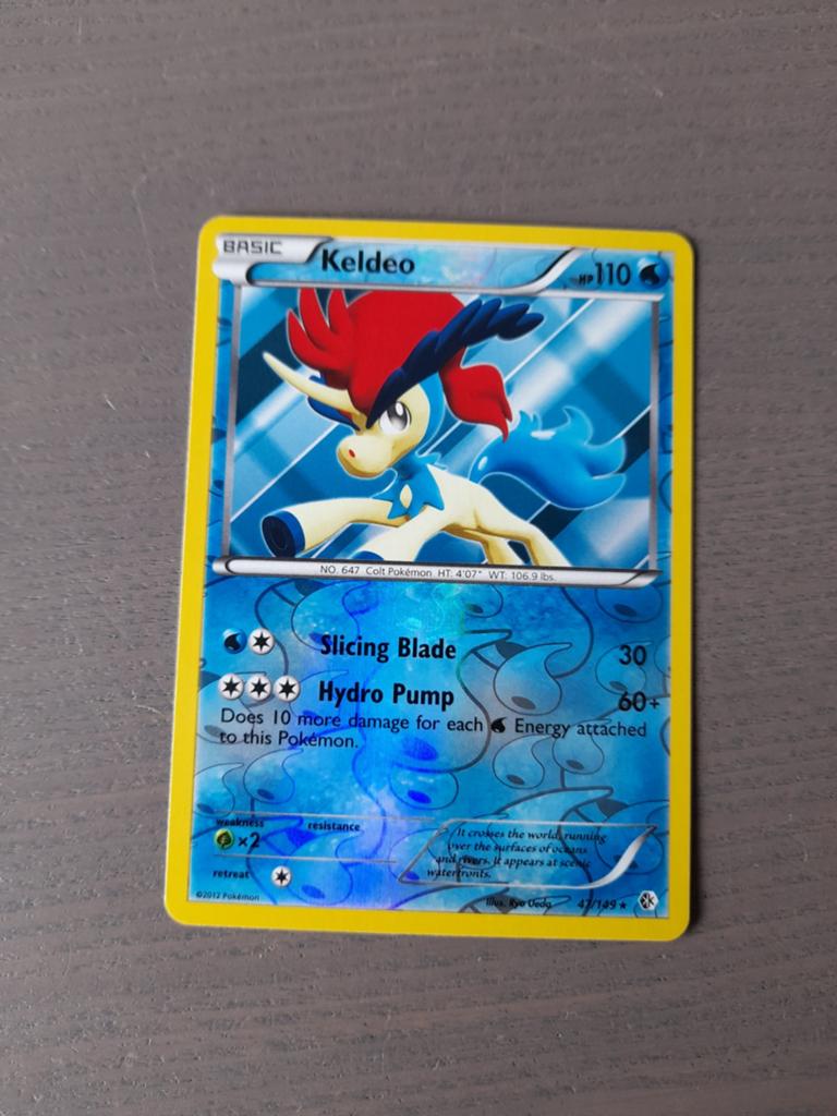 Boundaries crossed 47/149 keldeo reverse, Ophalen of Verzenden, Zo goed als nieuw, Losse kaart, Foil
