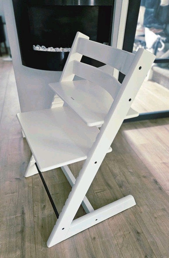 Stokke Tripp Trapp stoel wit, Ophalen, Zo goed als nieuw, Meegroeistoel