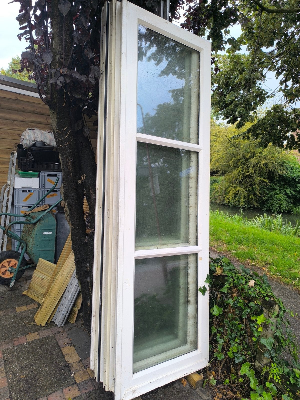 hardhouten deuren 80x255 cm, 5 stuks, dubbel glas, Ophalen, 80 tot 100 cm, 215 cm of meer, Buitendeur
