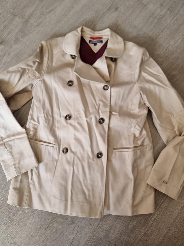 Beige dames jas Tommy Hilfiger, maat XS (MM6), Ophalen of Verzenden, Zo goed als nieuw, Maat 34 (XS) of kleiner, Beige