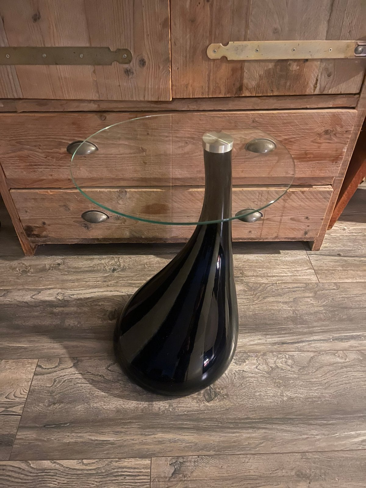 Design bijzettafel / salontafel in de vorm van een druppel, 45 tot 60 cm, Minder dan 55 cm, Rond, Ophalen of Verzenden