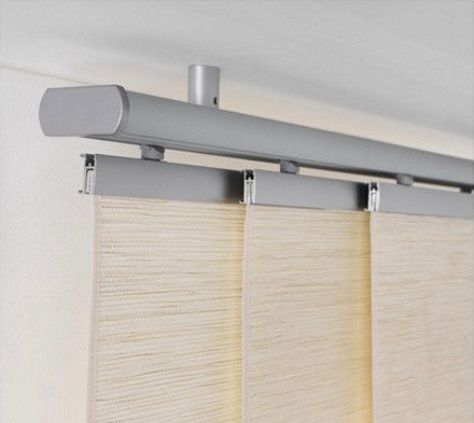 IKEA Kvartal gordijnrails 3.90m met 40 runners, Huis en Inrichting, Ophalen, Inclusief montageonderdelen, Gebruikt, Metaal