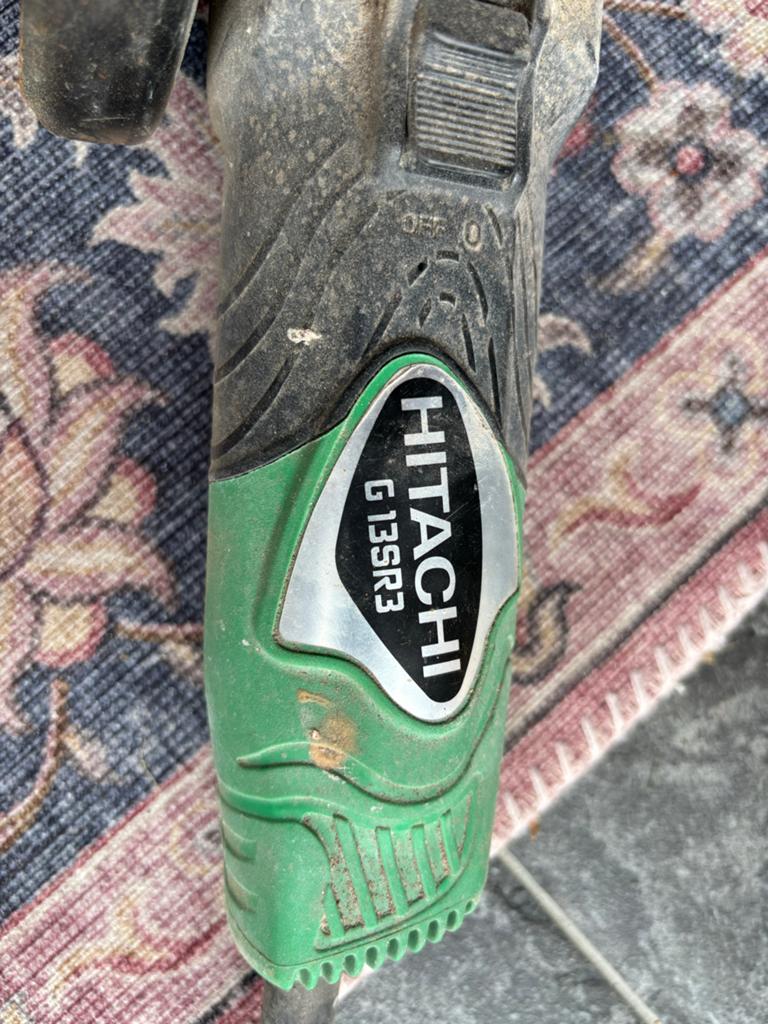 Hitachi G13SR3 Haakse Slijper - Gebruikt, Doe-het-zelf en Verbouw, Gereedschap | Slijpmachines, Ophalen, Gebruikt, Haakse handslijpmachine