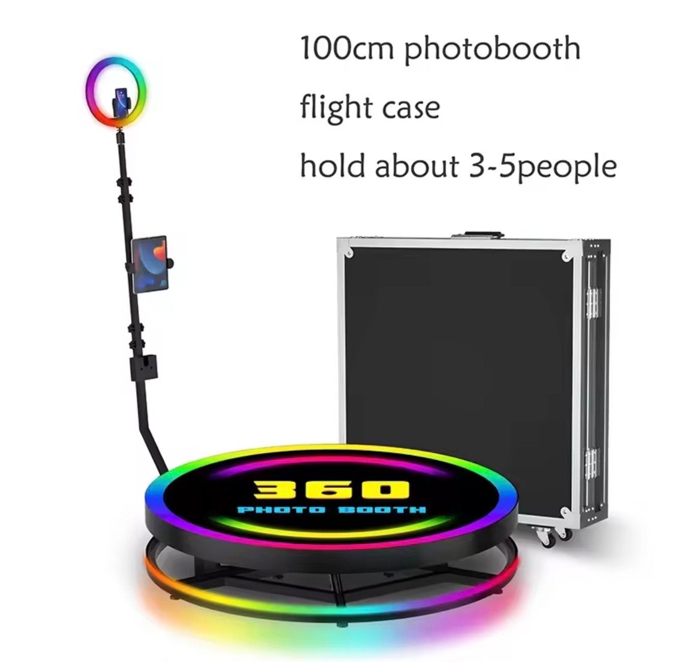 360 photobooth 100cm motirized incl flightcase