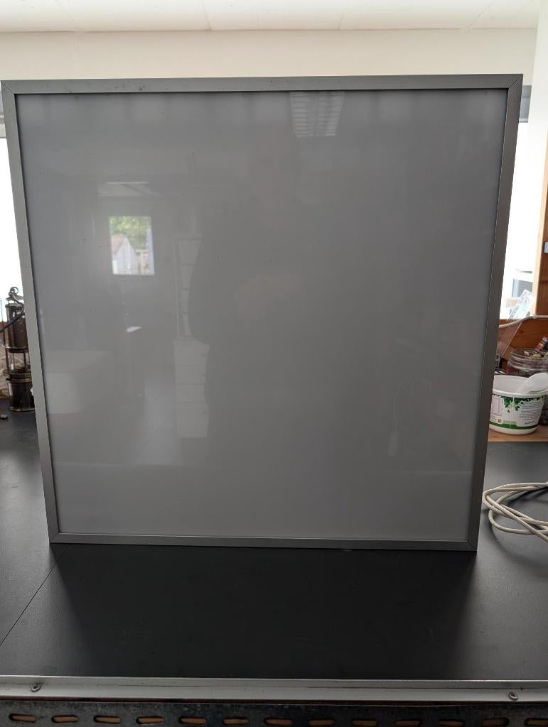 Lichtbak 59x59x10 cm, zonder reklame., Verzamelen, Merken en Reclamevoorwerpen, Ophalen, Gebruikt, Lichtbak of (neon) lamp