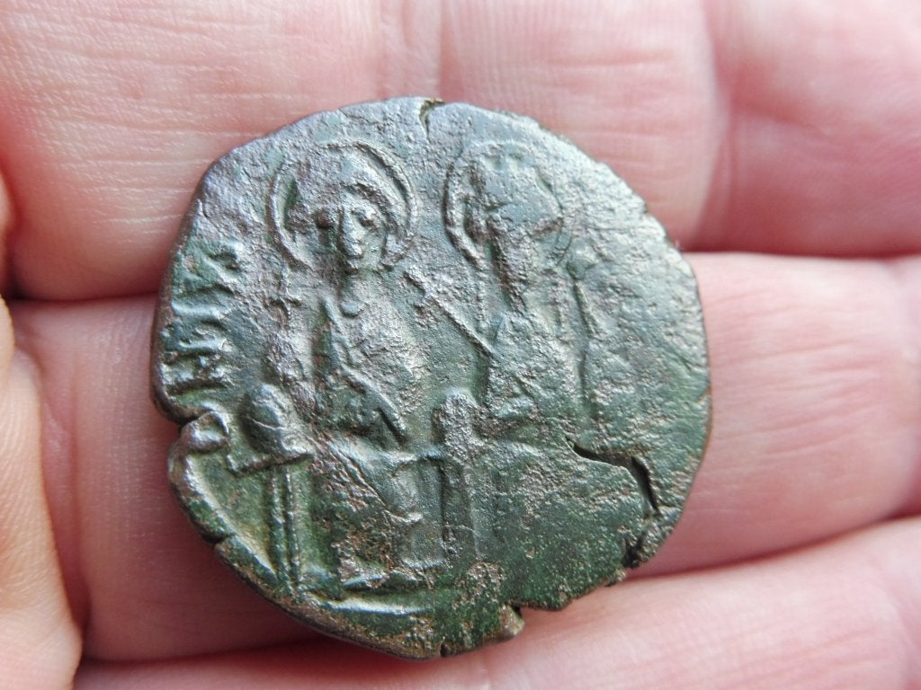 Byzantijnse follis Justinus II & Sophia (569-570) - Brons, Verzenden, Overige landen, Losse munt