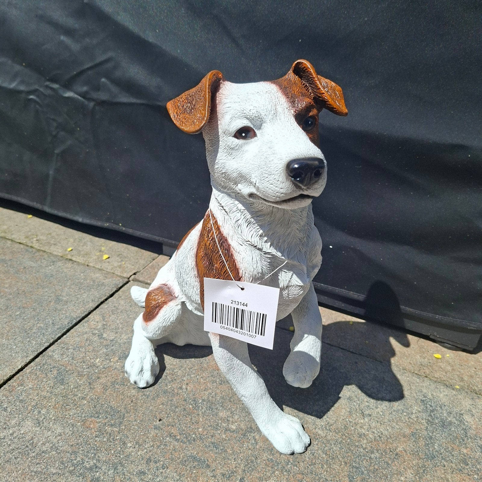 Jack russel beeld zittend met pootje omhoog, Verzamelen, Ophalen, Nieuw, Dier