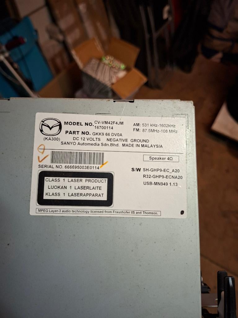 Auto radio/navigatie mazda cx5 2013, Ophalen, Gebruikt