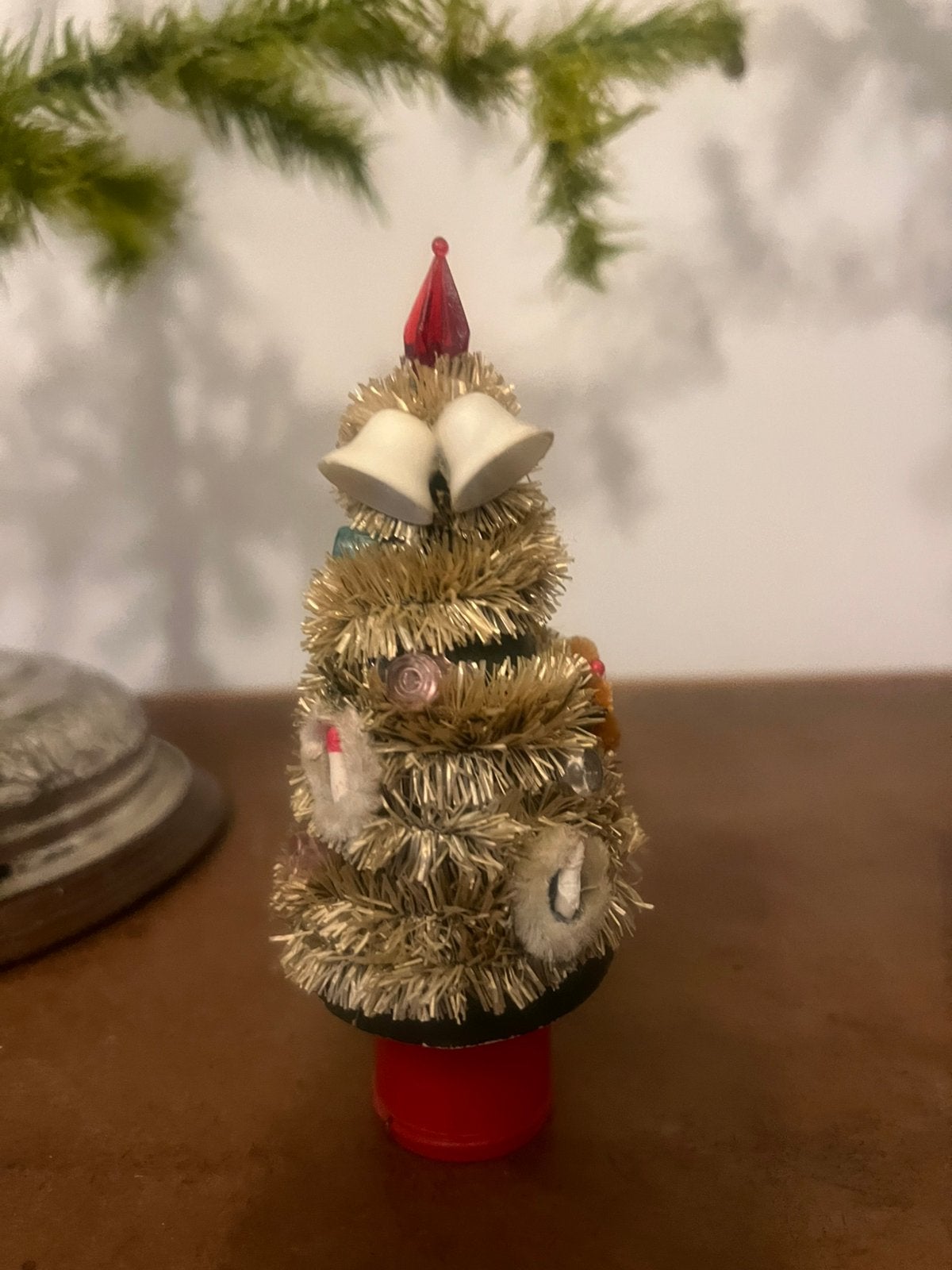 Oud vintage kerstboom kerstboompje kerst kerstversiering oud, Diversen, Ophalen of Verzenden, Gebruikt