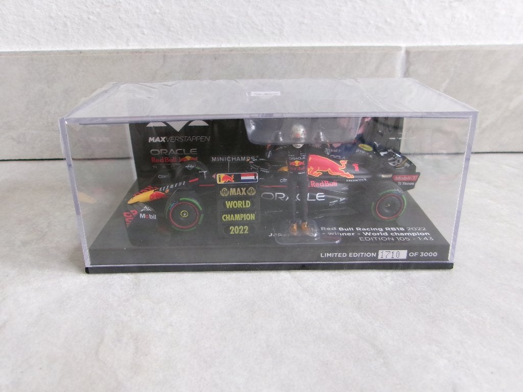 Max Verstappen Minichamps 1:43 World Champion 2022 Japan, Ophalen of Verzenden, Nieuw, Auto, MiniChamps