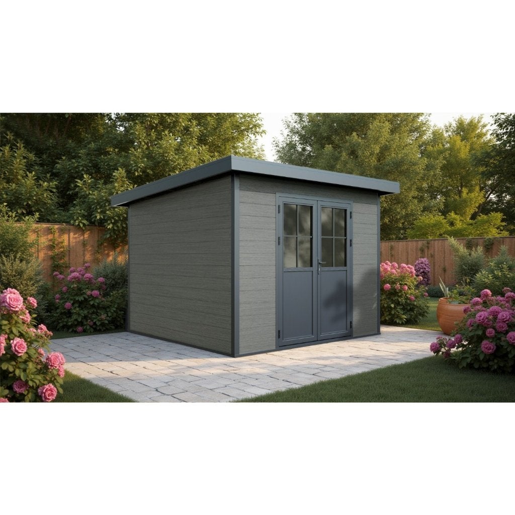 Luxe kunststof tuinhuis 320x320 | Onderhoudsarm | Composiet, Ophalen of Verzenden, Nieuw, Kunststof, Overige typen