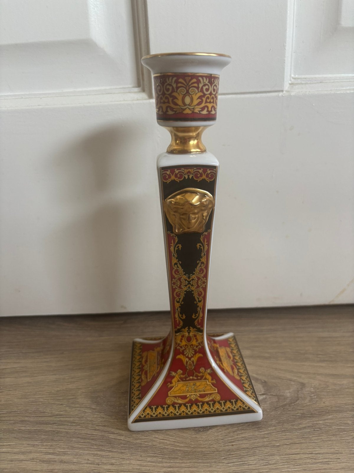 Versace by Rosenthal kandelaar Medusa barok, goud/rood/zwart, Ophalen of Verzenden, Overige materialen