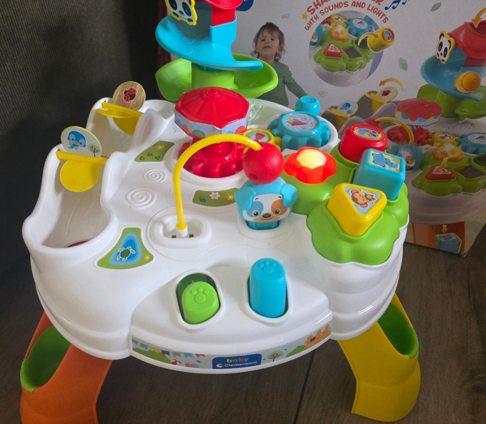 Baby Clementoni Baby Park Activity Table met geluid en licht, Ophalen of Verzenden, Gebruikt, Overige typen, Met licht