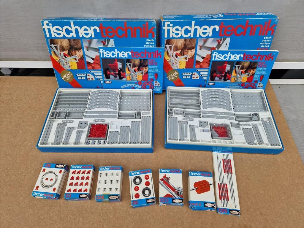 Fischertechnik dozen met extra onderdelen, Ophalen of Verzenden