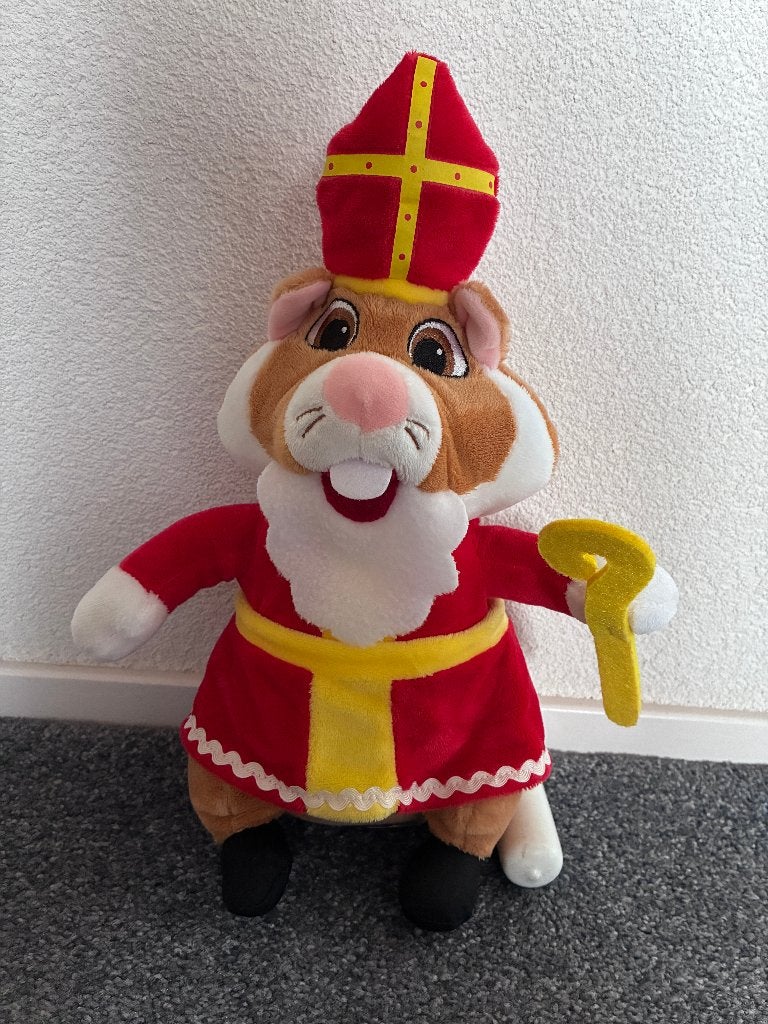 AH hamster knuffel Sinterklaas. ZGAN. (Meer op FOTO's)., Kinderen en Baby's, Albert Heijn, Hamster, Ophalen of Verzenden, Zo goed als nieuw