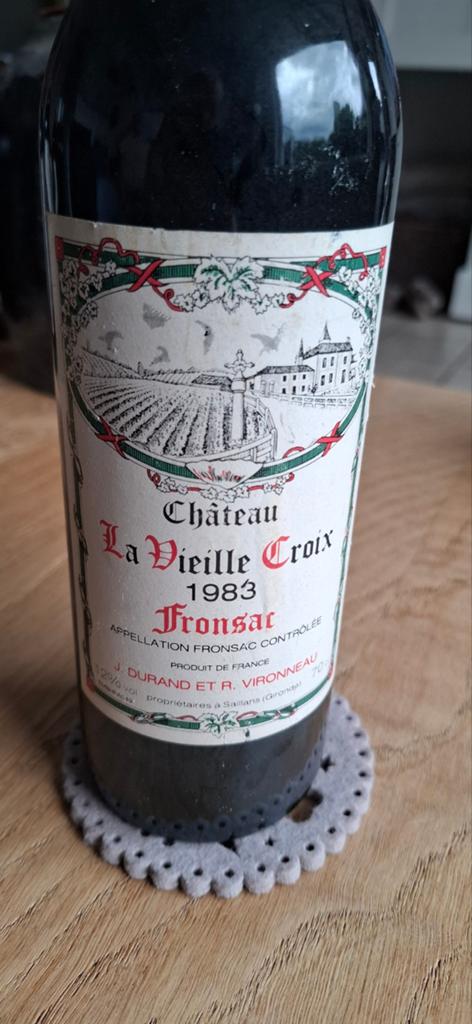 Château La Vieille Croix Fronsac 1983 Rode Wijn, Verzamelen, Ophalen of Verzenden, Gebruikt, Frankrijk, Rode wijn