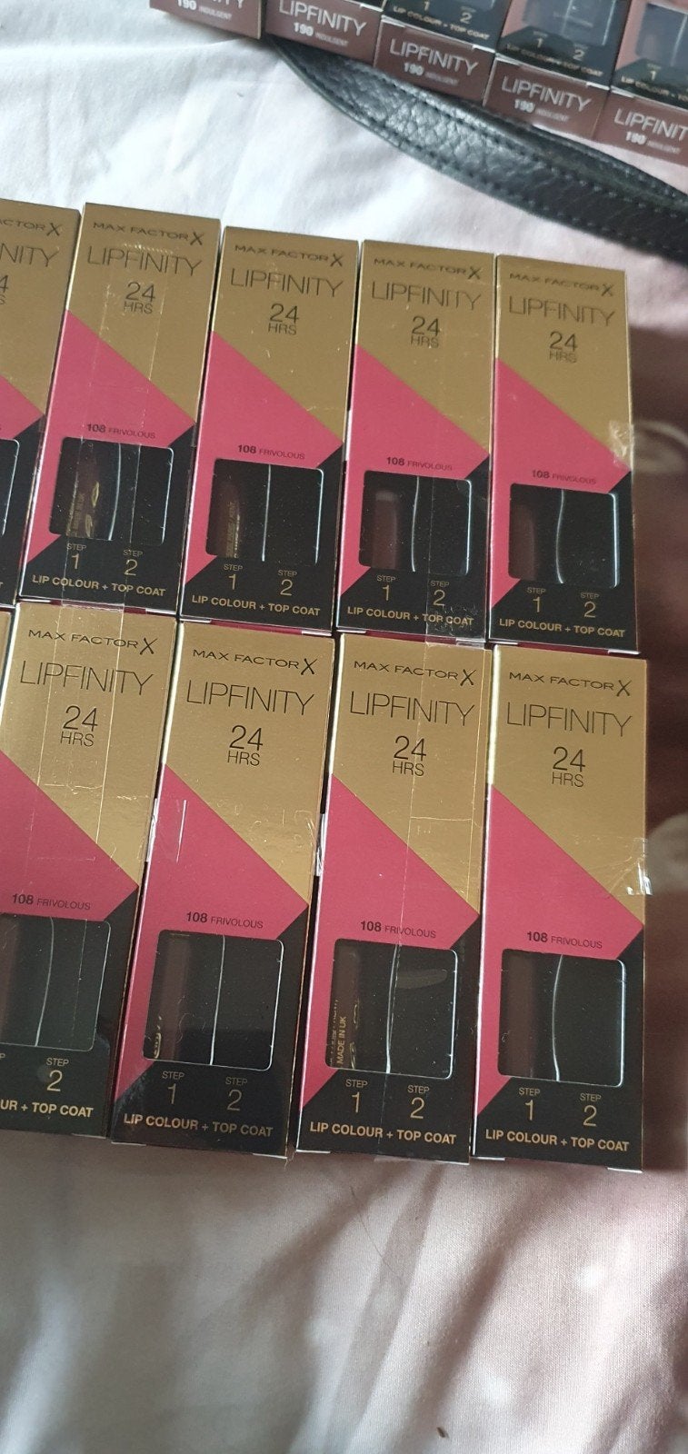 10x Max Factor Lipfinity 108 Frivolous - Zonder Topcoat, Verzenden