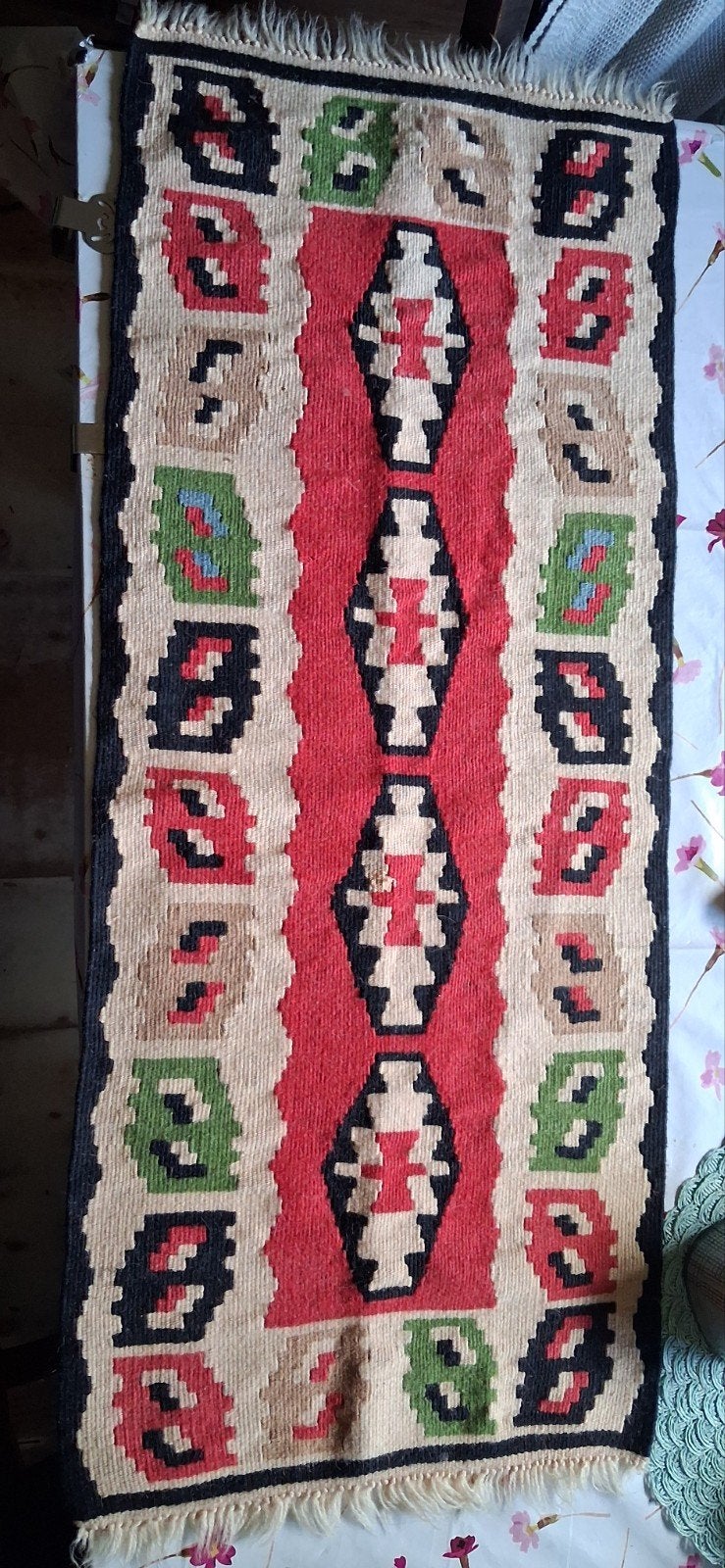Kelim tafelkleedje 97 x 39 cm, Huis en Inrichting, Minder dan 50 cm, 50 tot 100 cm, Ophalen of Verzenden, Zo goed als nieuw