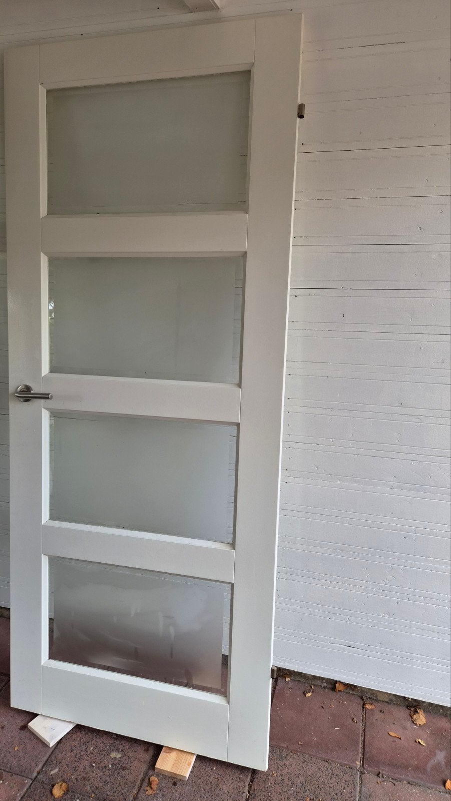 Binnendeur met glas, Ophalen, Gebruikt, 80 tot 100 cm, Binnendeur