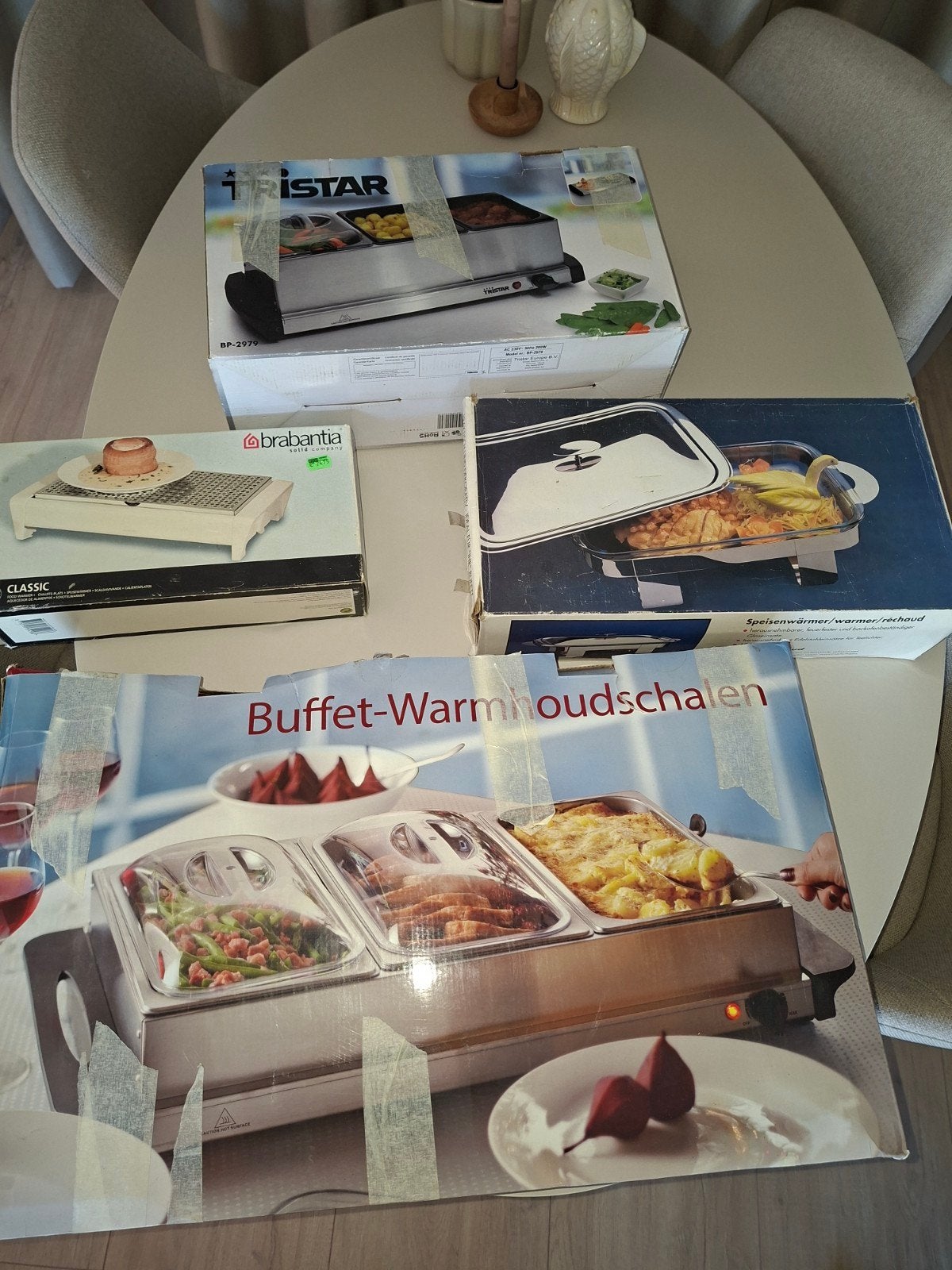 Buffet-Warmhoudschalen en Voedselwarmers - Diverse Merken, Ophalen, Zilver, Metaal, Brabantia
