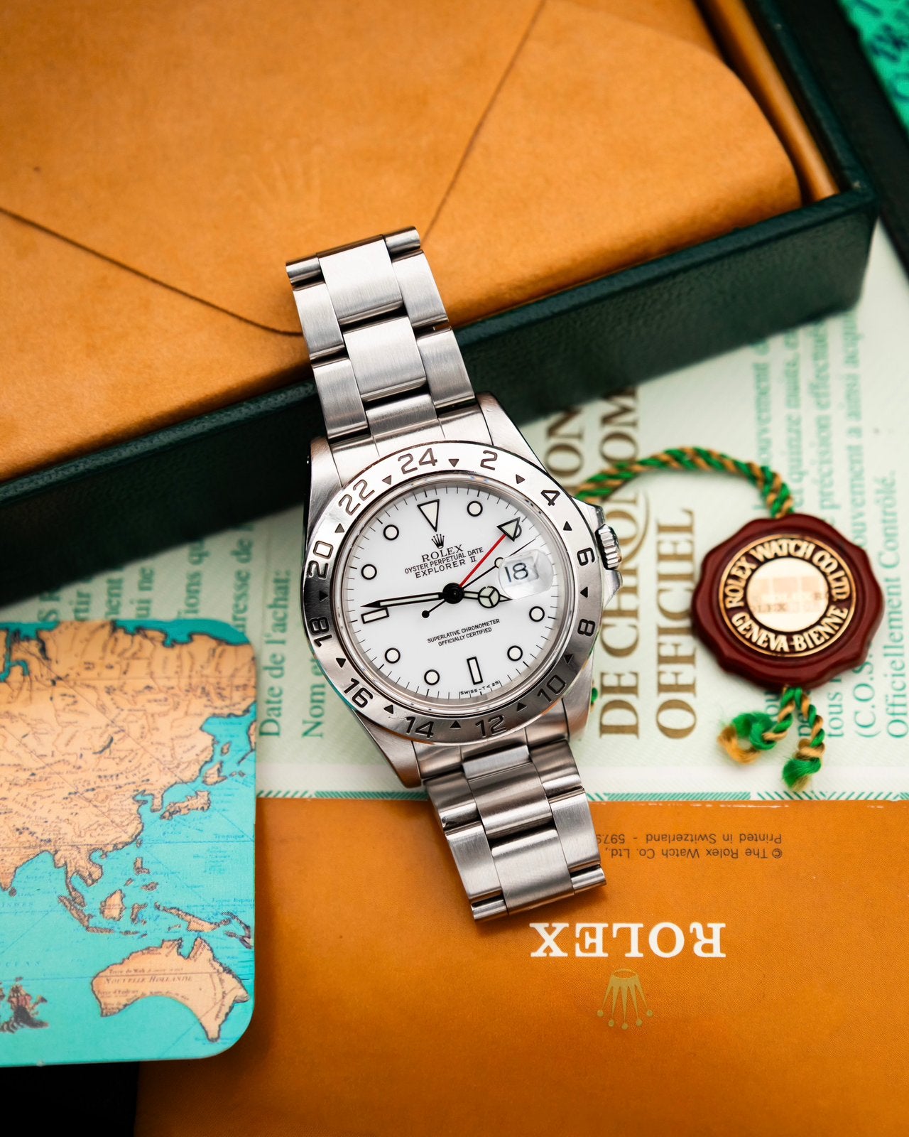 Rolex 16570 Explorer II - Fullset - 1994 - Polar Dial, Ophalen, Zo goed als nieuw, Staal, Rolex