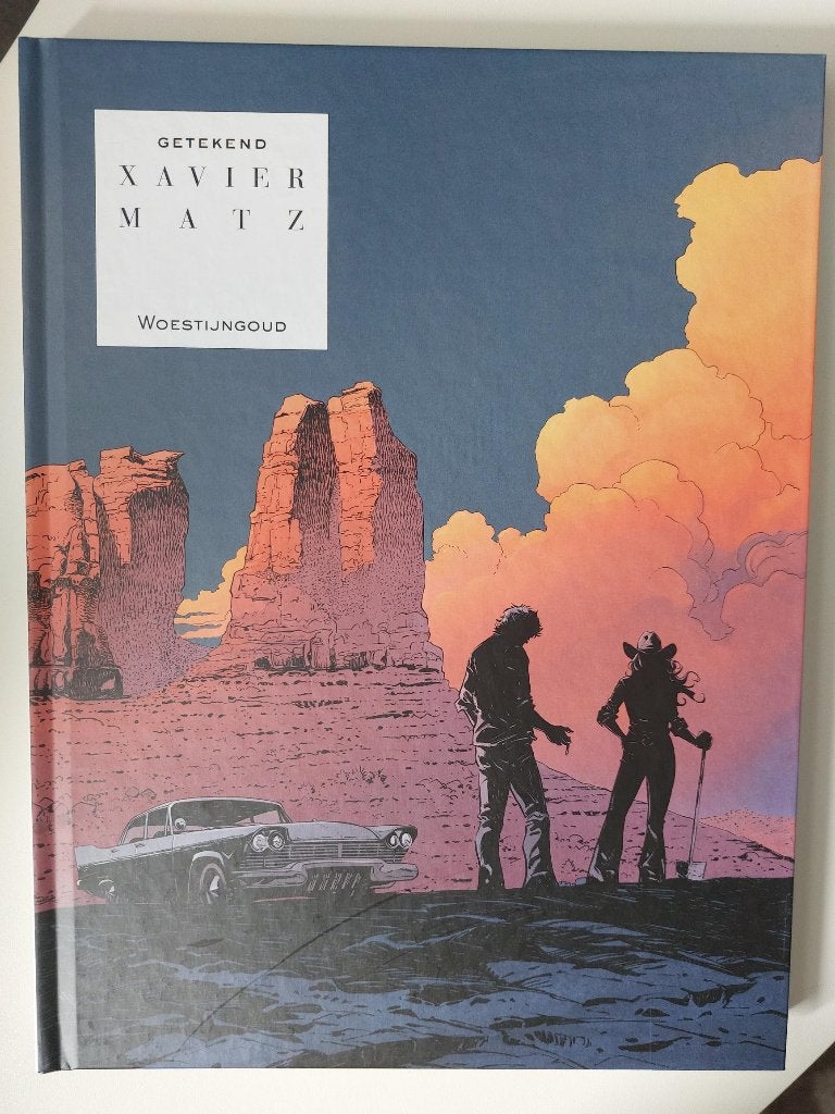 Woestijngoud. Xavier en Matz. Collectie Getekend, Eén stripboek, Verzenden, Zo goed als nieuw
