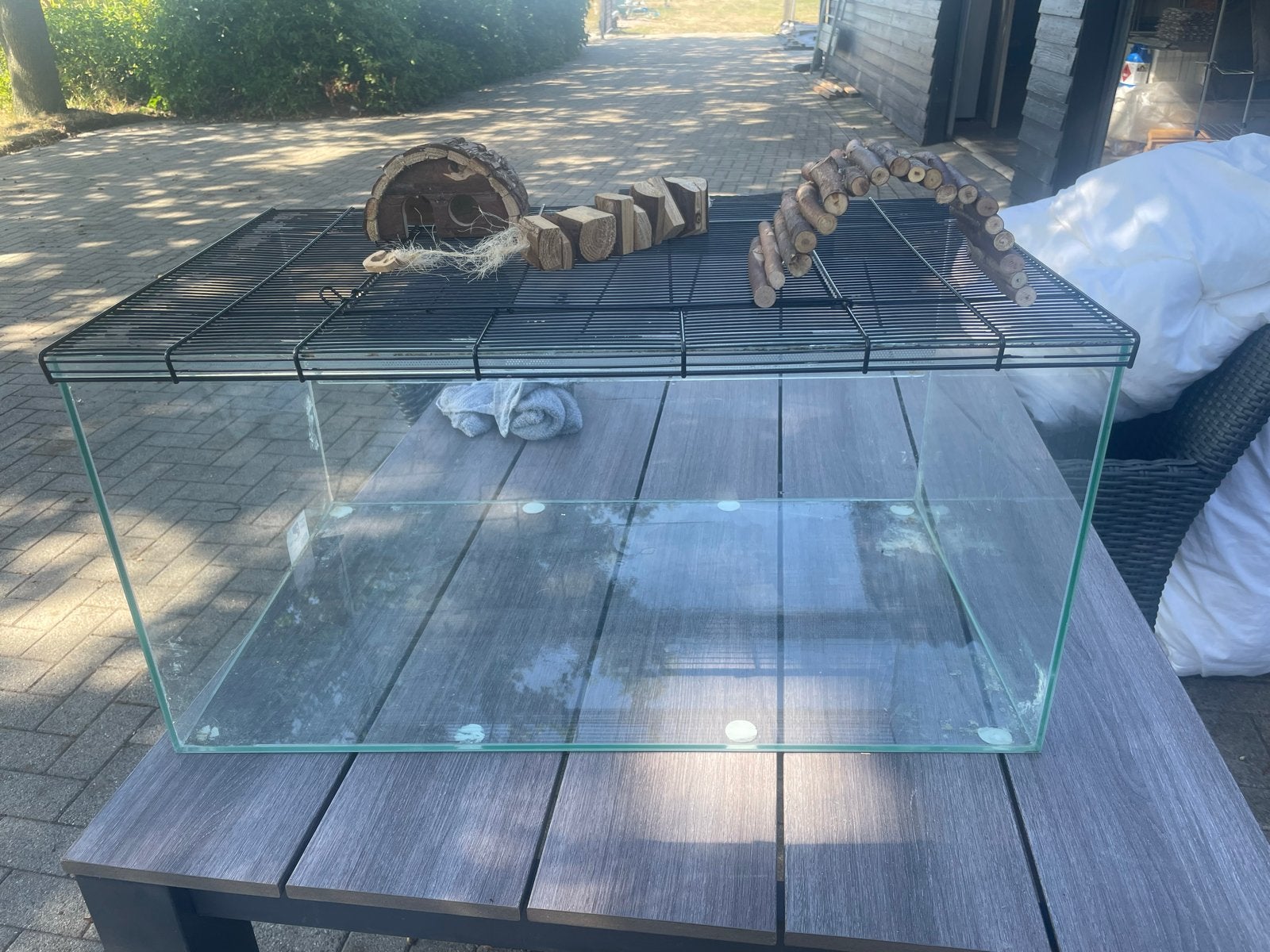 Hamsterkooi 75x45x40 met speelgoed, Dieren en Toebehoren, Knaagdieren en Konijnen | Hokken en Kooien, Kooi, Minder dan 75 cm, Zo goed als nieuw