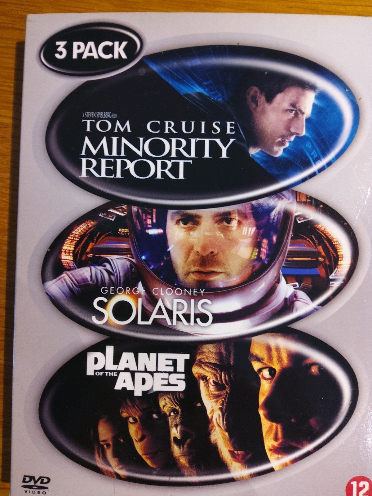 3-pack DVD: Planet of the Apes, Solaris, Minority Report, Nederlands, Ophalen of Verzenden, Science Fiction, Vanaf 12 jaar