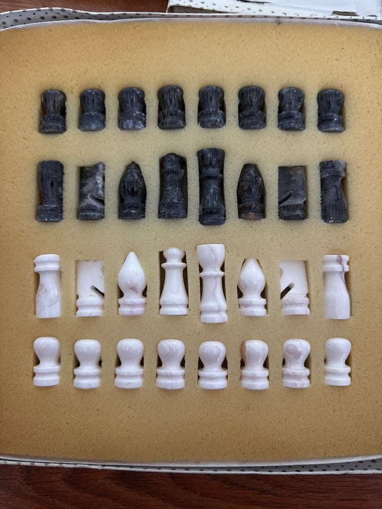Schaakset marmeren, Antiek en Kunst, Ophalen