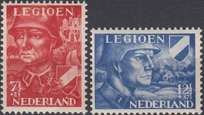 Nederland- 3.20.1- 1942 -Legioenzegels- NVPH-402-403-  P, Postzegels en Munten, Postzegels | Nederland, Verzenden, Na 1940, Postfris